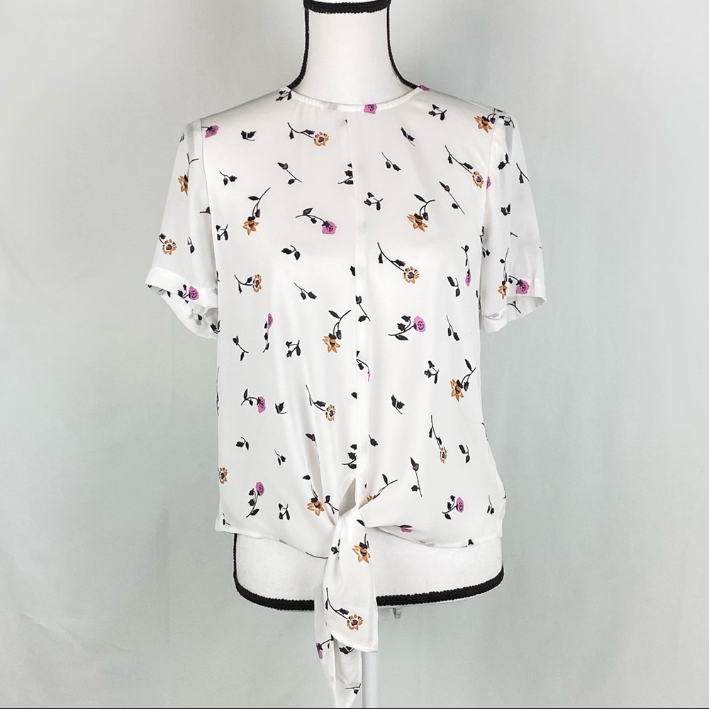 Madewell Short Sleeve Button Down Back Blouse Size Small